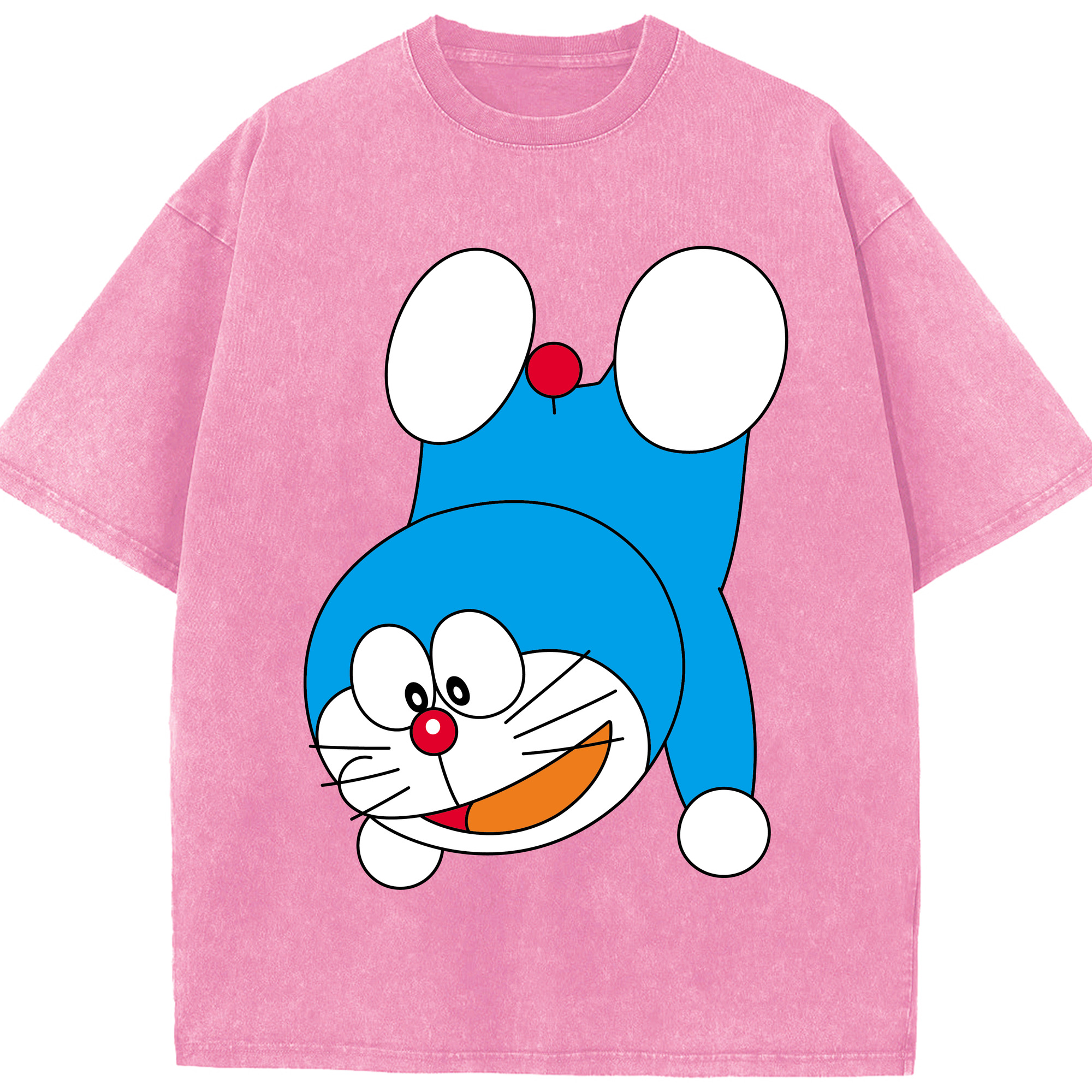 （画像用） ドラえもん Doraemon 綿100% ヴィンテージ風 半袖Tシャツ（フロントプリント）